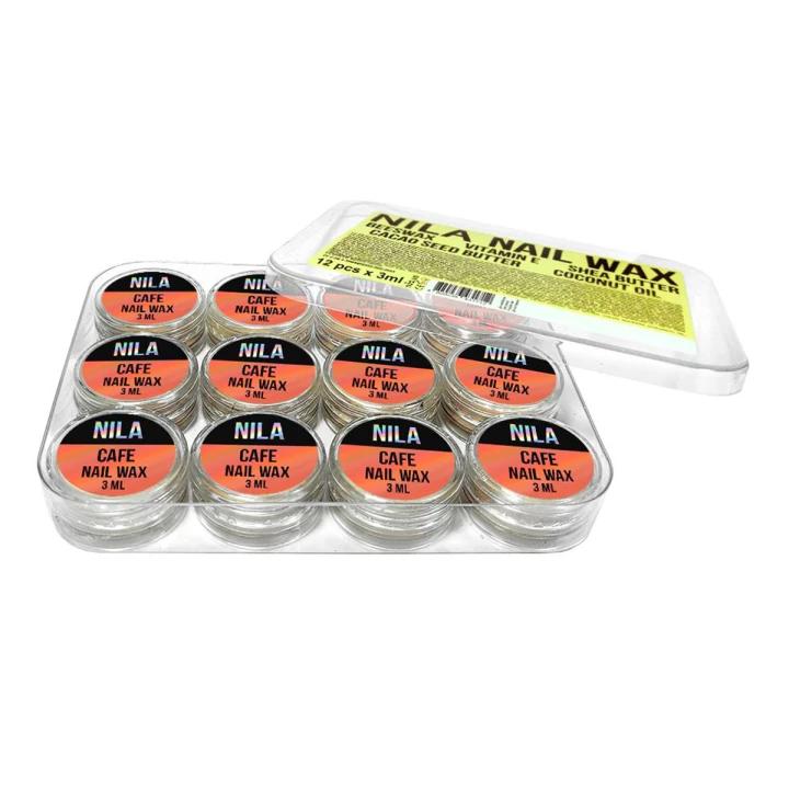 Воск для ногтей пластиковая прозрачная баночка Кафе 3 мл
