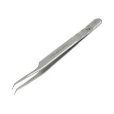 Пинцет профессиональный с насечками для ресниц EXPERT TE-45/8 (mini L)