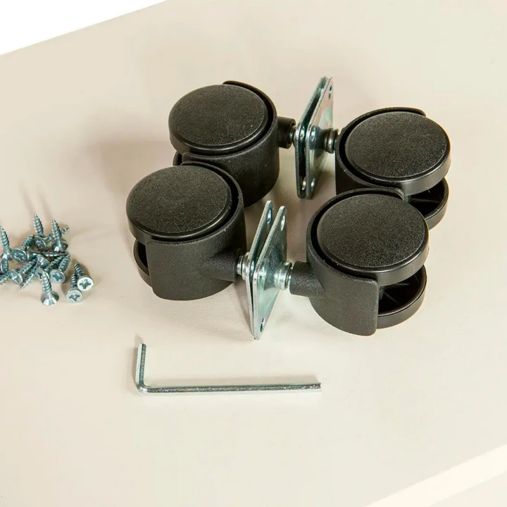 Косметологическая парикмахерская тележка с белыми ручками