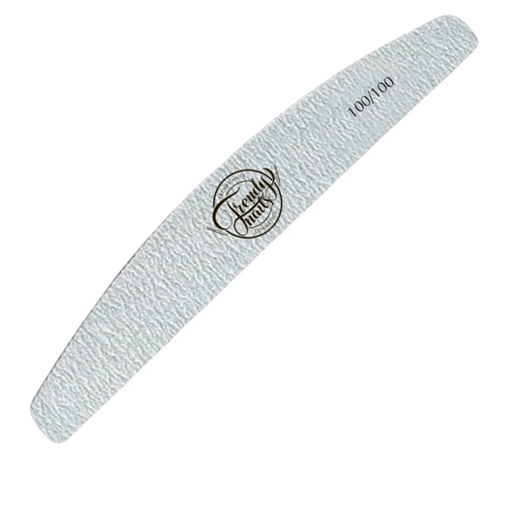 Пилка маникюрная  TrendyNails полумесяц (100/100)