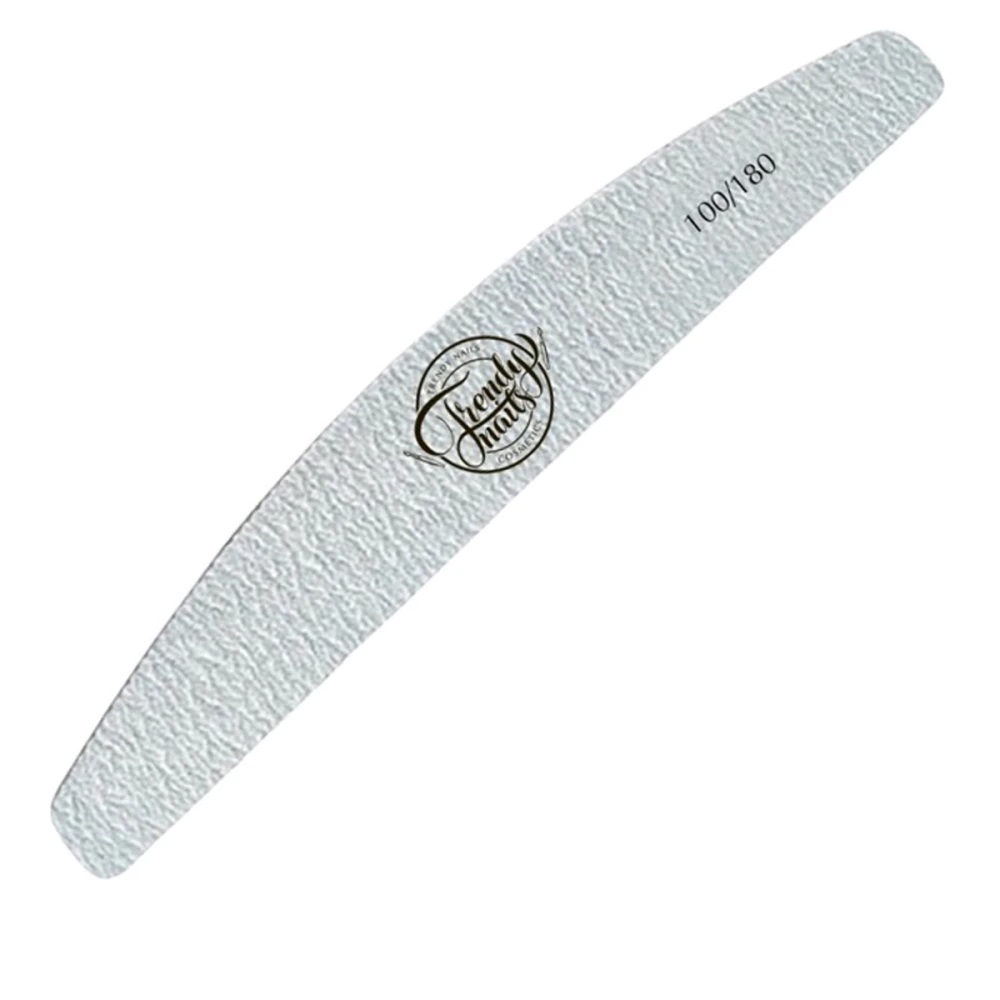 Пилка маникюрная  TrendyNails полумесяц (100/180)