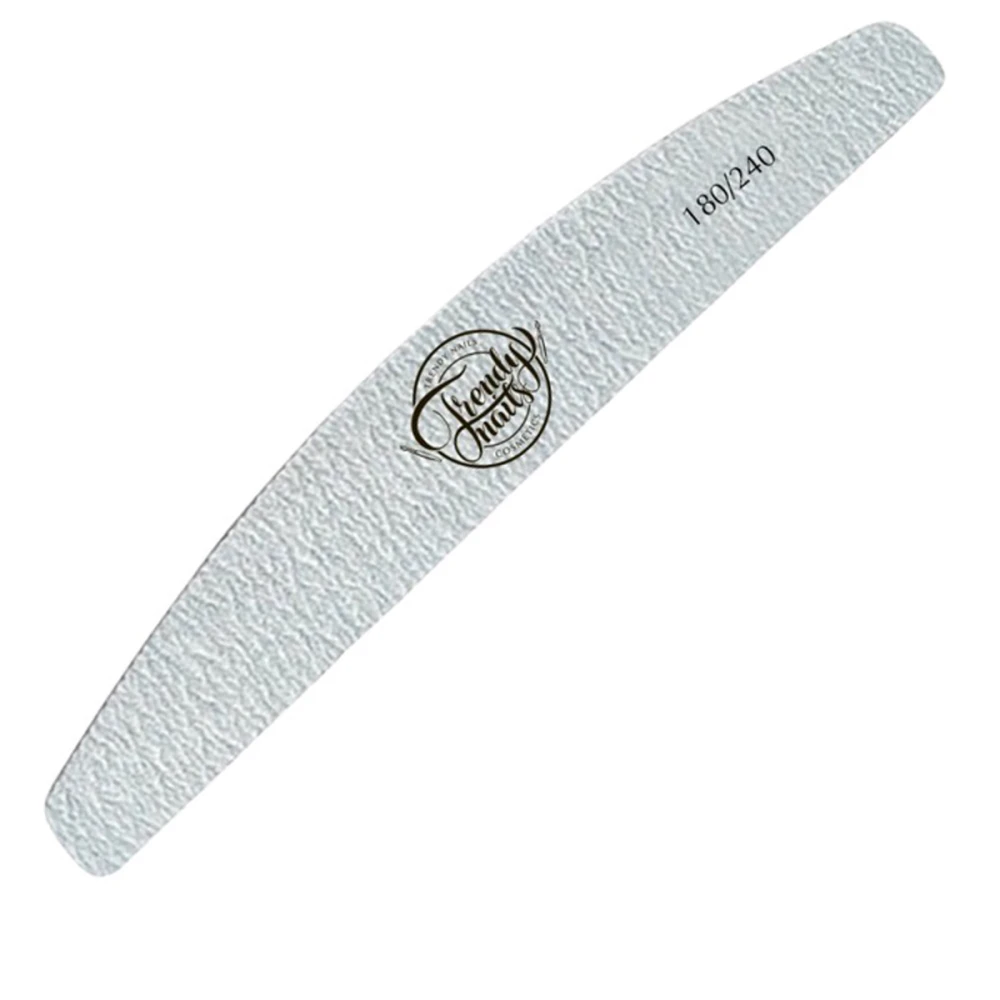 Пилка маникюрная  TrendyNails полумесяц (180/240)