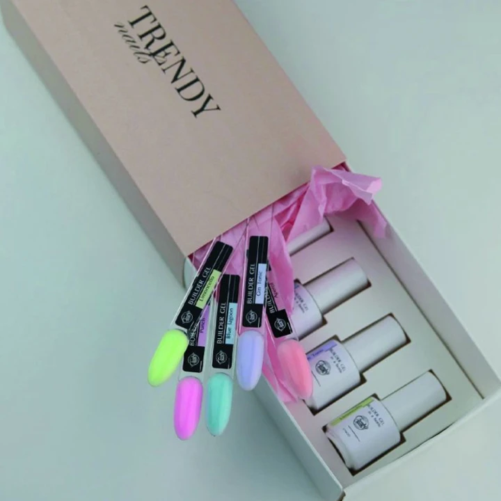 Набор гелей TrendyNails Builder Gel in a bottle 5 шт 4 мл