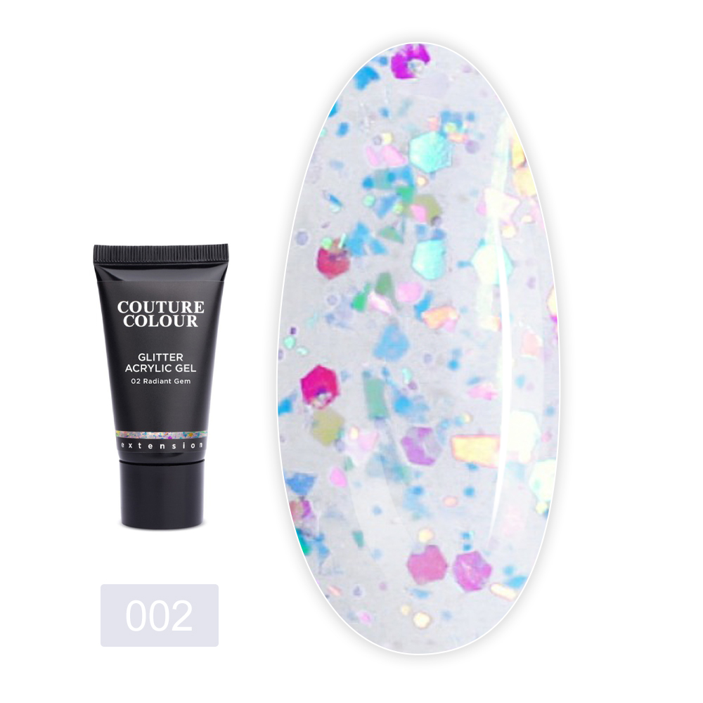 Акригель COUTURE с блестками 30 мл (002)