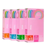 Перчатки нитриловые розовые SanGig (S)