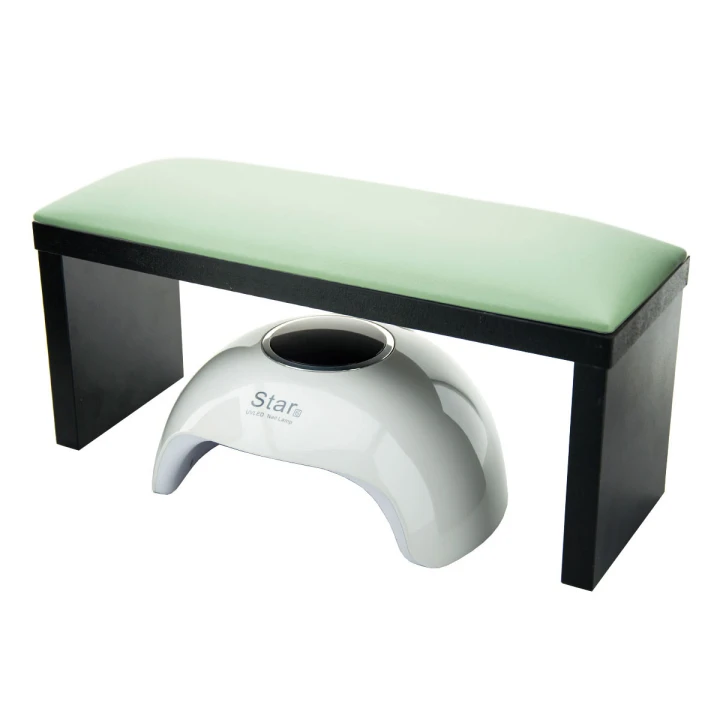 Підлокітник French для манікюру на чорних ніжках (Mint)