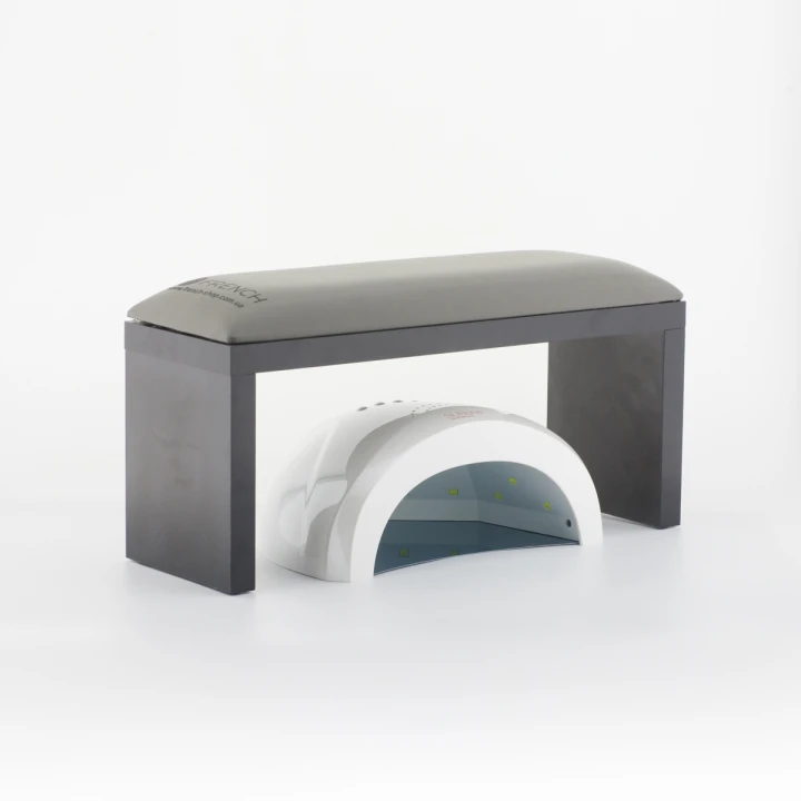 Підлокітник French для манікюру на чорних ніжках (Gray)