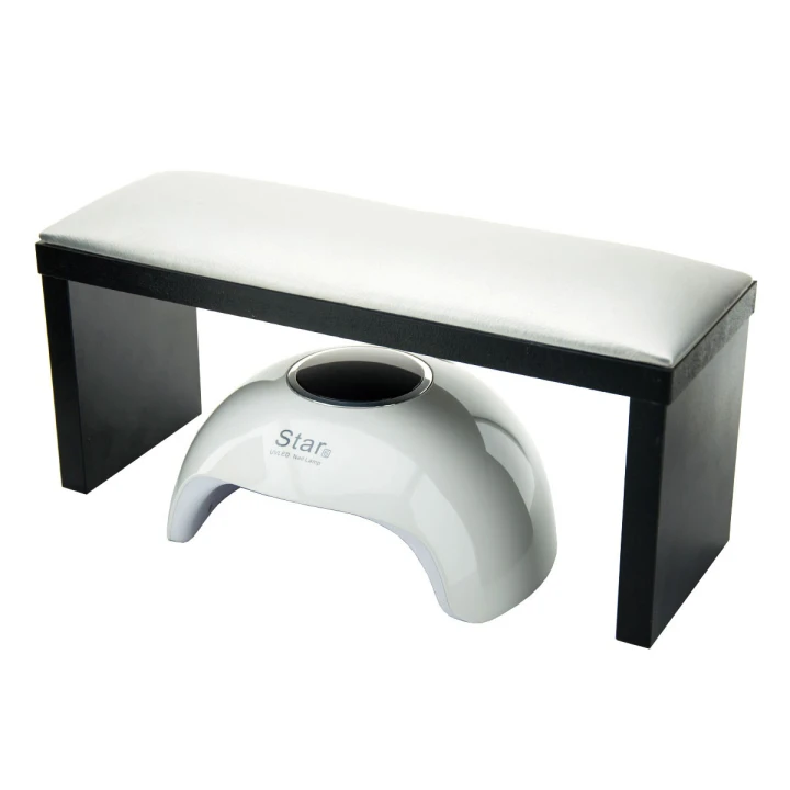 Подлокотник French для маникюра на черных ножках  (Silver)