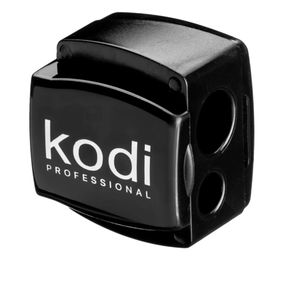 Підстругачка для косметичних олівців (чорна глянсова з двома лезами)