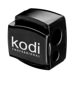 Подстругачка для косметических карандашей (черная глянцевая с двумя лезвиями)