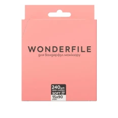 Файл-полоска на пене для пилки  Wonderfile 130х15 - 50 шт (240 grit)