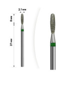 Фреза Алмазная mArt (М-024 Пламя тупое Green 2,1*8)