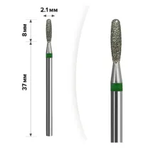 Фреза Алмазна mArt (М-024 Полум'я тупе Green 2,1*8)