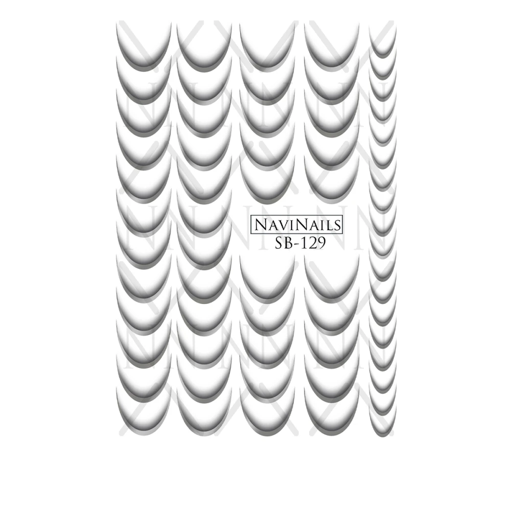 Слайдер Navinails с белой подкладкой/объемной фольгой Max (SB-129 silver)