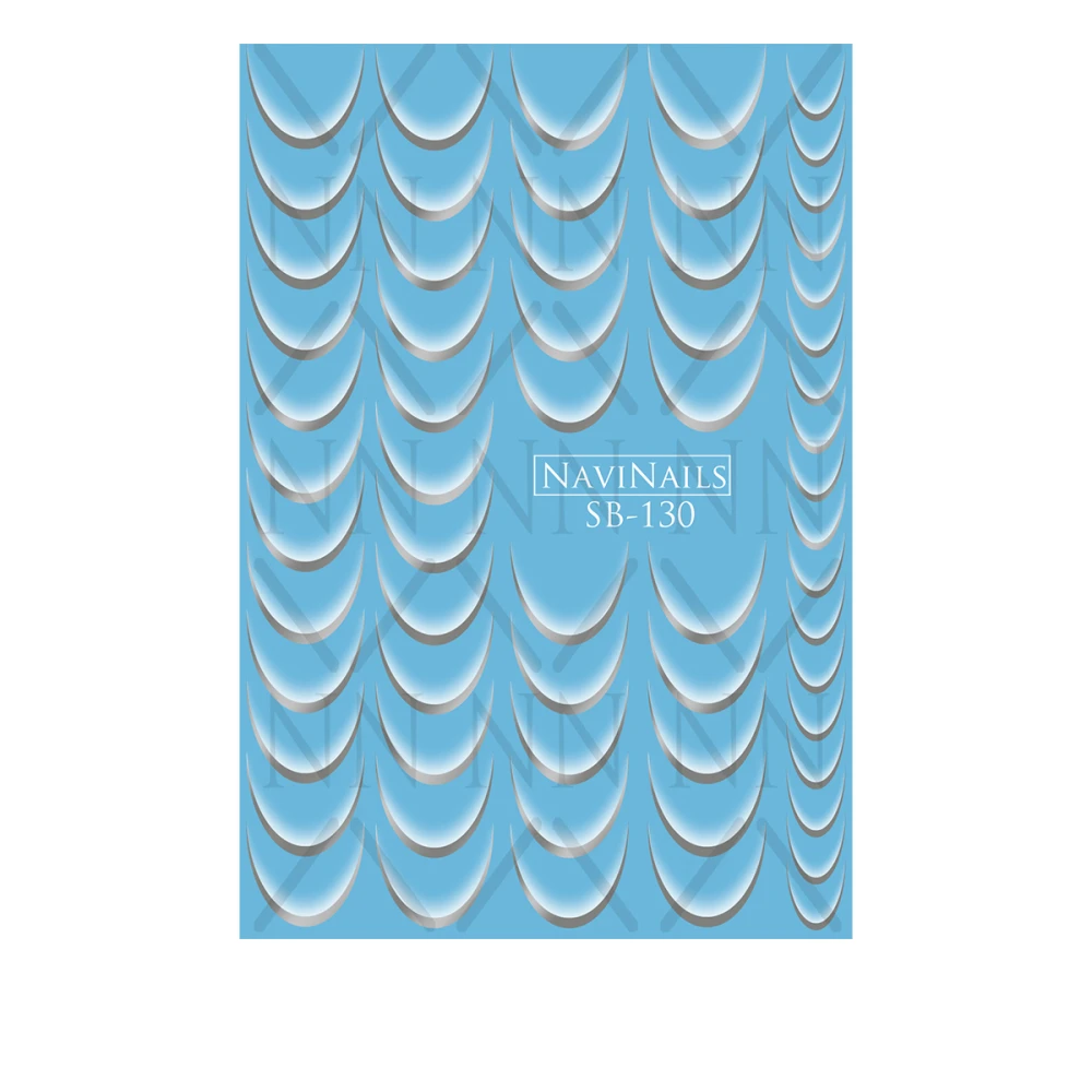 Слайдер Navinails с белой подкладкой/объемной фольгой Max (SB-130 silver)