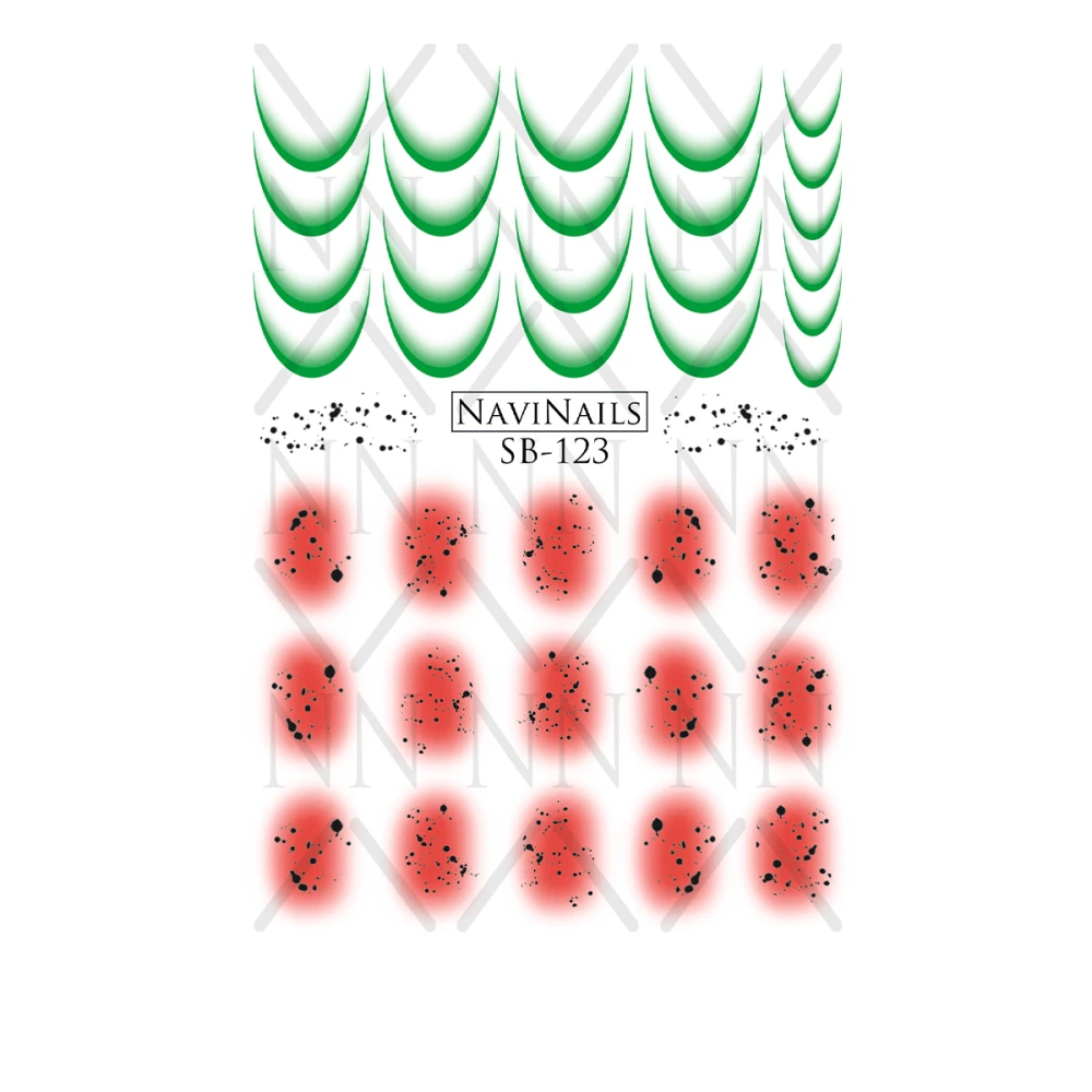 Слайдер Navinails с белой подкладкой/объемной фольгой Max (SB-123)