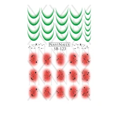 Слайдер Navinails із білою підкладкою/об'ємною фольгою Max (SB-123)