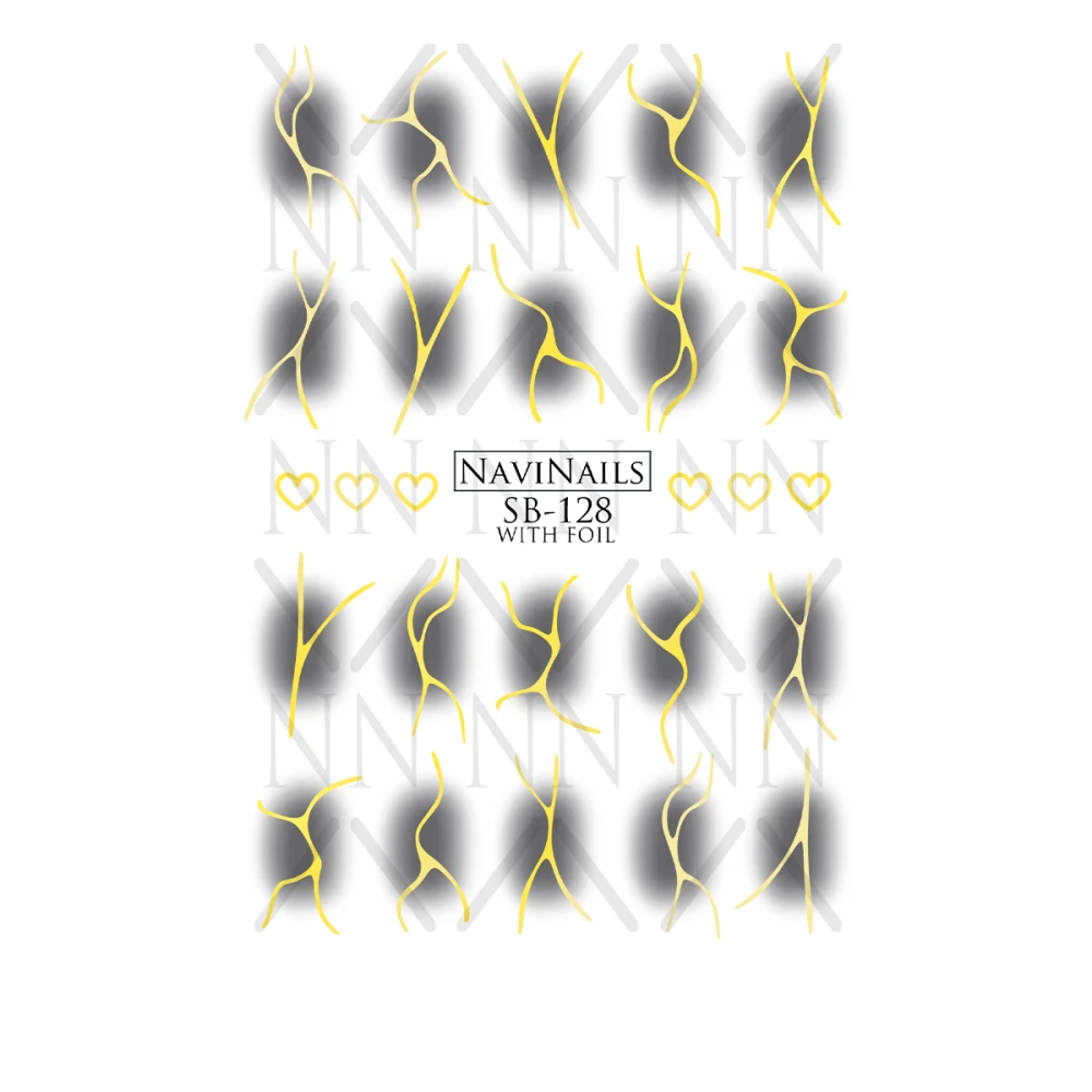Слайдер Navinails із білою підкладкою/об'ємною фольгою Max (SB-128 gold)