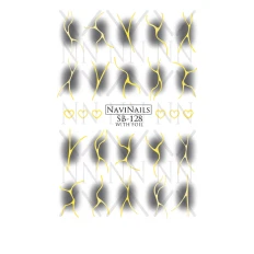 Слайдер Navinails із білою підкладкою/об'ємною фольгою Max (SB-128 gold)