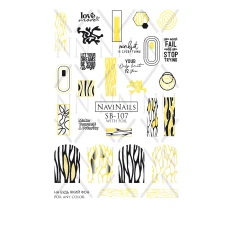 Слайдер Navinails с белой подкладкой/объемной фольгой Max (SB-107 gold)