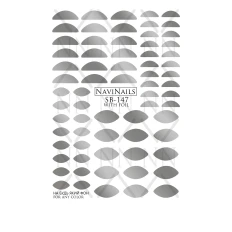 Слайдер Navinails с белой подкладкой/объемной фольгой Max (SB-147 silver)