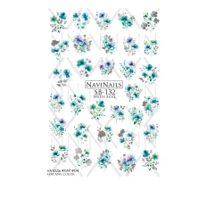 Слайдер Navinails с белой подкладкой объемной фольгой Max (SB-132 silver)