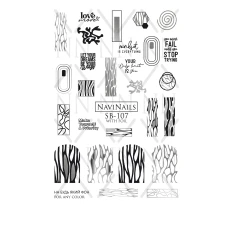 Слайдер Navinails с белой подкладкой/объемной фольгой Max (SB-107 silver)