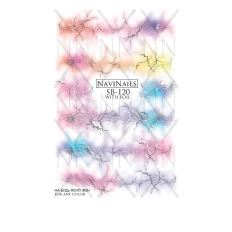 Слайдер Navinails с белой подкладкой/объемной фольгой Max (SB-120 silver)