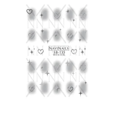 Слайдер Navinails с белой подкладкой объемной фольгой Max (SB-135 silver)