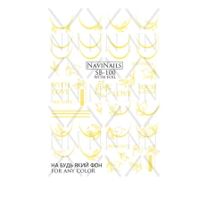 Слайдер Navinails с белой подкладкой/объемной фольгой Max (SB-100 gold)