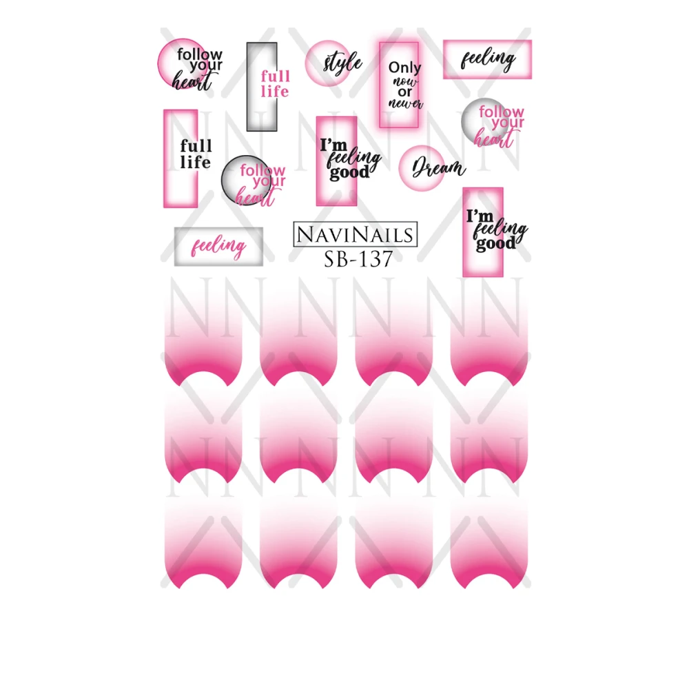 Слайдер Navinails с белой подкладкой объемной фольгой Max (SB-137)