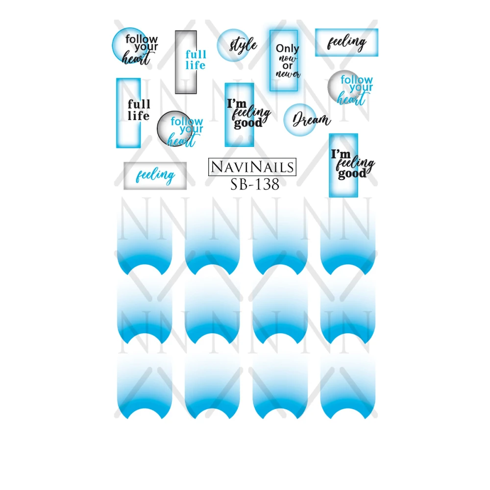 Слайдер Navinails с белой подкладкой объемной фольгой Max (SB-138)