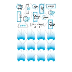 Слайдер Navinails із білою підкладкою об'ємною фольгою Max (SB-138)