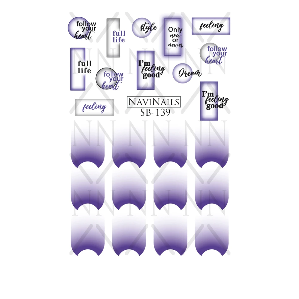 Слайдер Navinails із білою підкладкою об'ємною фольгою Max (SB-139)