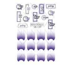 Слайдер Navinails із білою підкладкою об'ємною фольгою Max (SB-139)