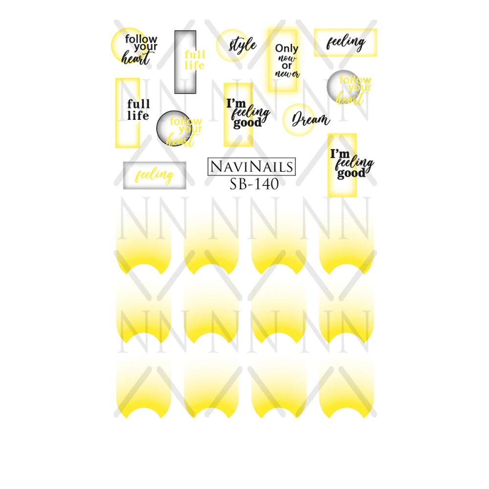 Слайдер Navinails із білою підкладкою об'ємною фольгою Max (SB-140)
