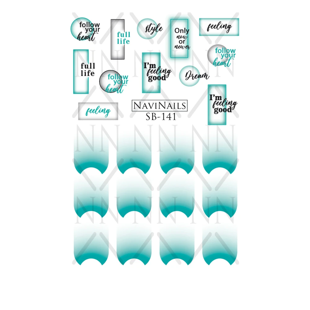Слайдер Navinails із білою підкладкою об'ємною фольгою Max (SB-141)