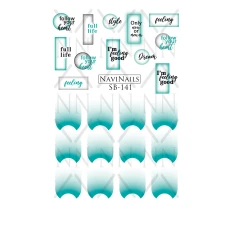 Слайдер Navinails із білою підкладкою об'ємною фольгою Max (SB-141)