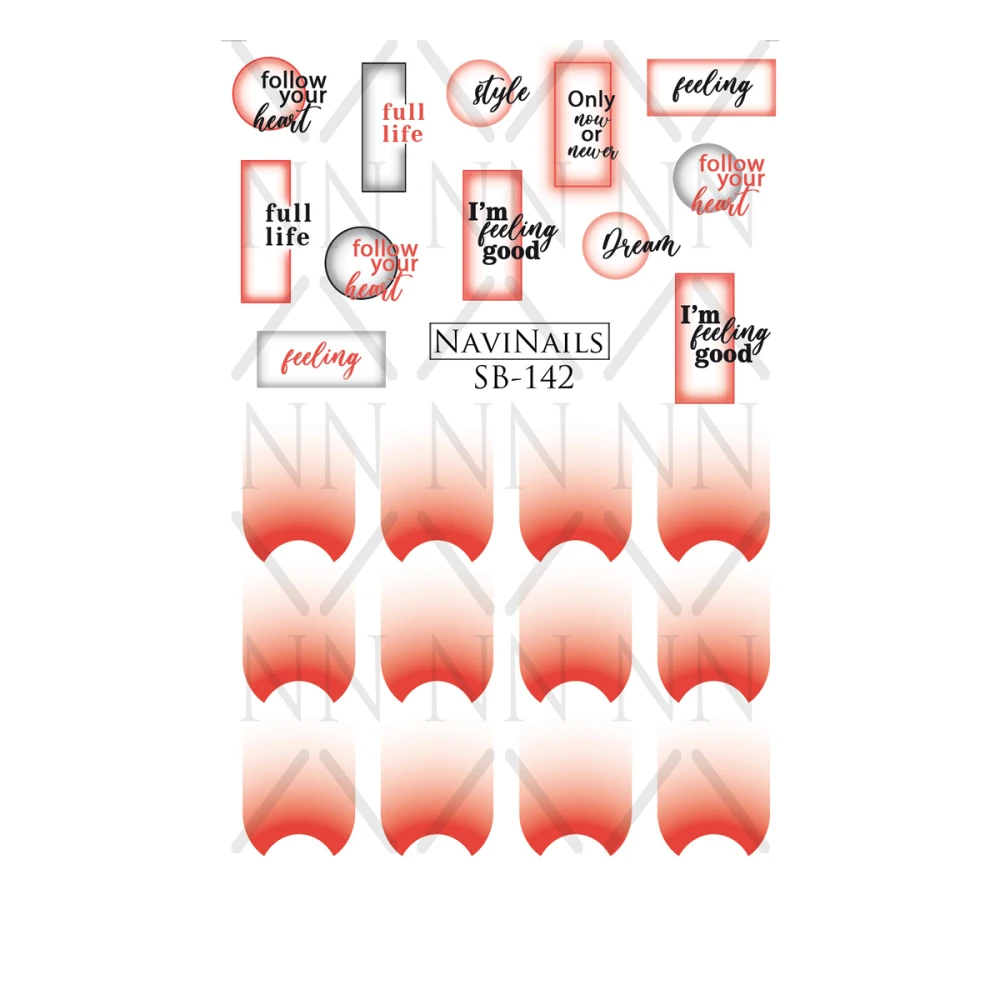 Слайдер Navinails із білою підкладкою об'ємною фольгою Max (SB-142)