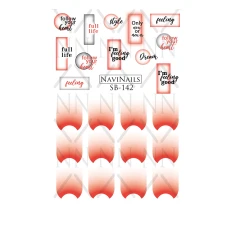 Слайдер Navinails із білою підкладкою об'ємною фольгою Max (SB-142)