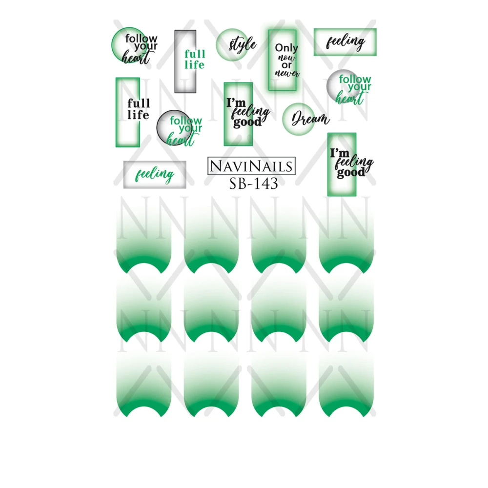 Слайдер Navinails із білою підкладкою об'ємною фольгою Max (SB-143)