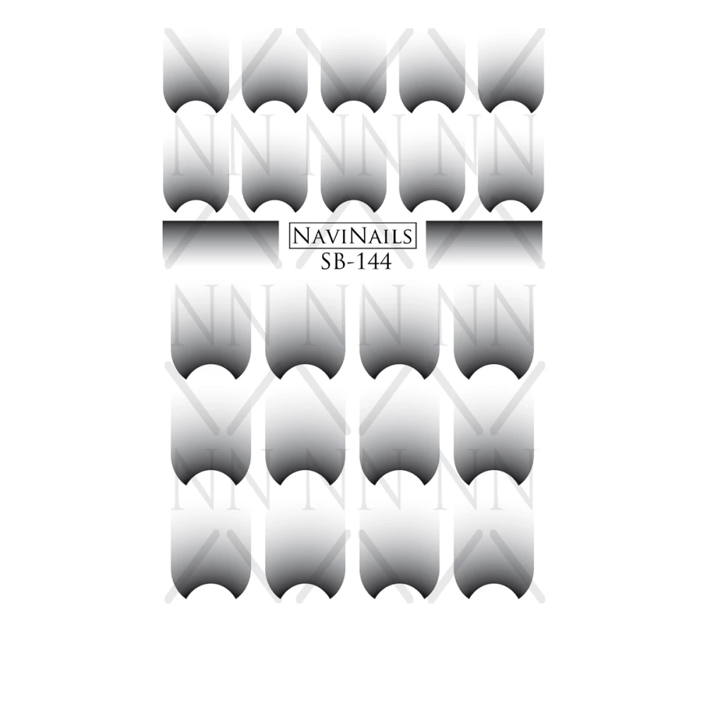 Слайдер Navinails із білою підкладкою об'ємною фольгою Max (SB-144)