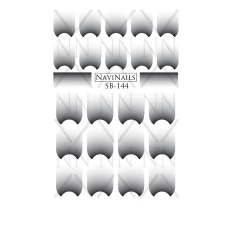 Слайдер Navinails із білою підкладкою об'ємною фольгою Max (SB-144)