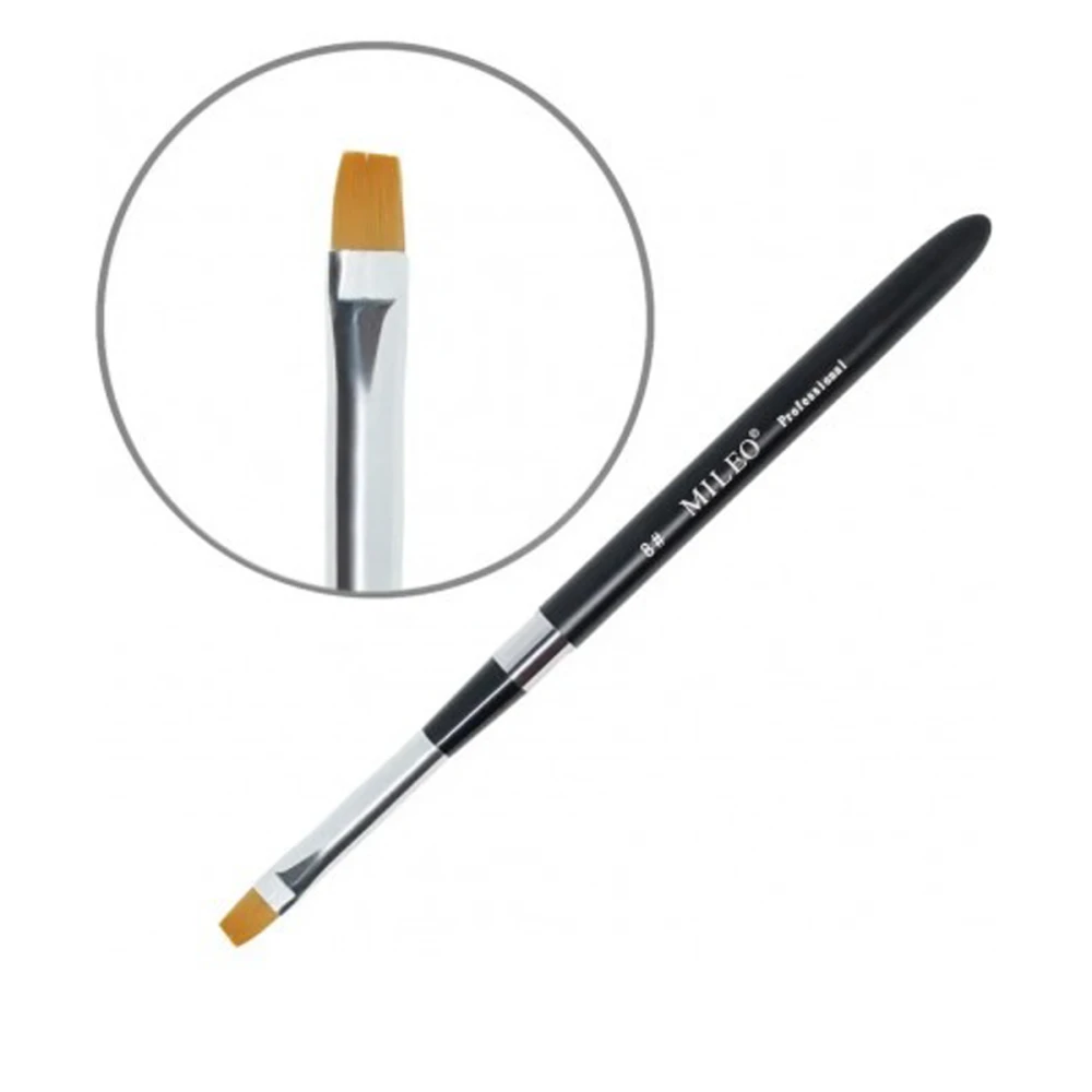 Кисть для геля прямая складная ручка Professional (№8)