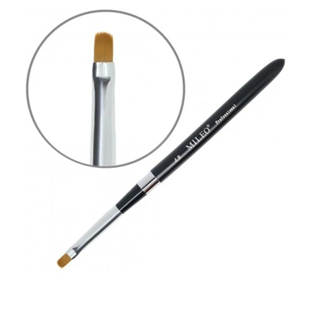 Кисть для геля язычок складная ручка Professional (№4)