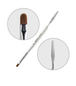 Пензлик язичок для акригелю + лопатка (№6)