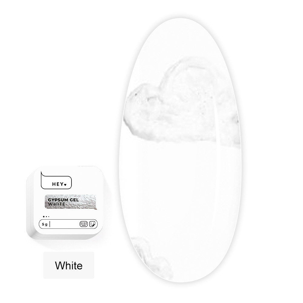 Гель для дизайна ногтей Gypsum gel Gel 5 г (White)