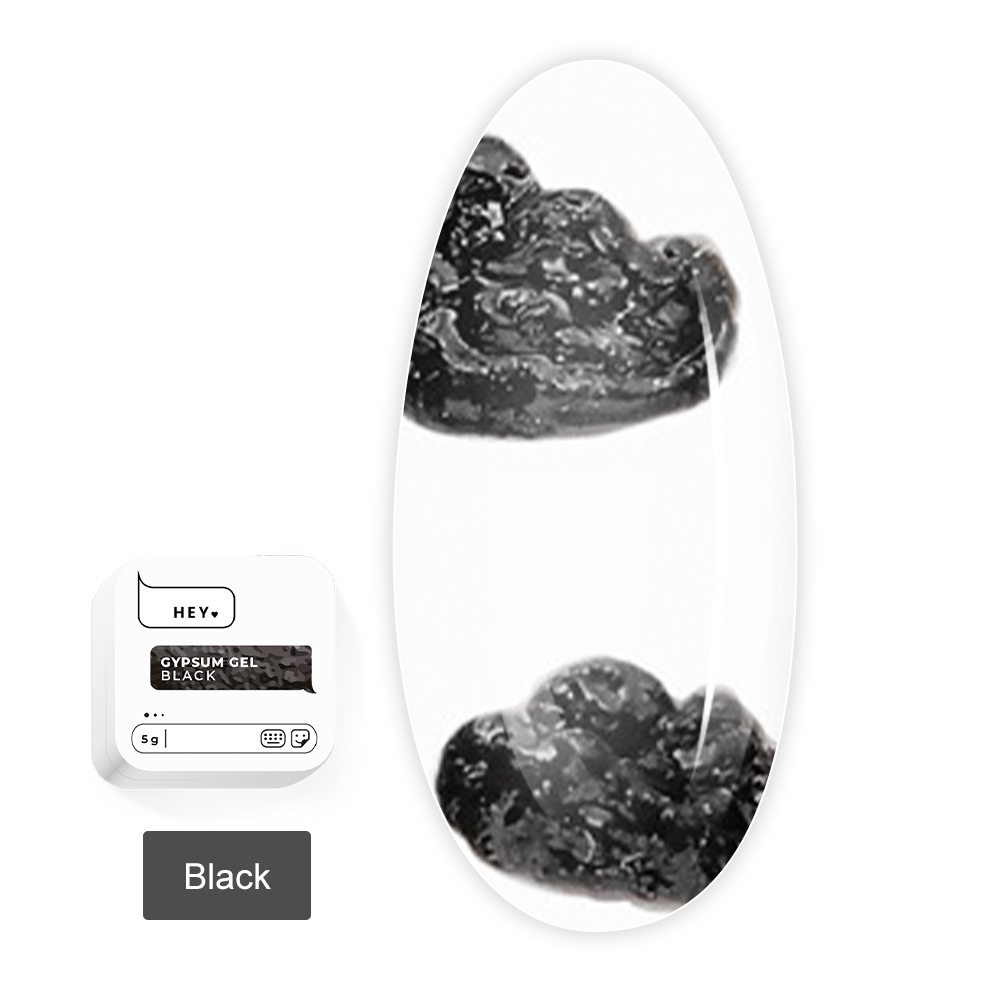 Гель для дизайна ногтей Gypsum gel Gel 5 г (Black)