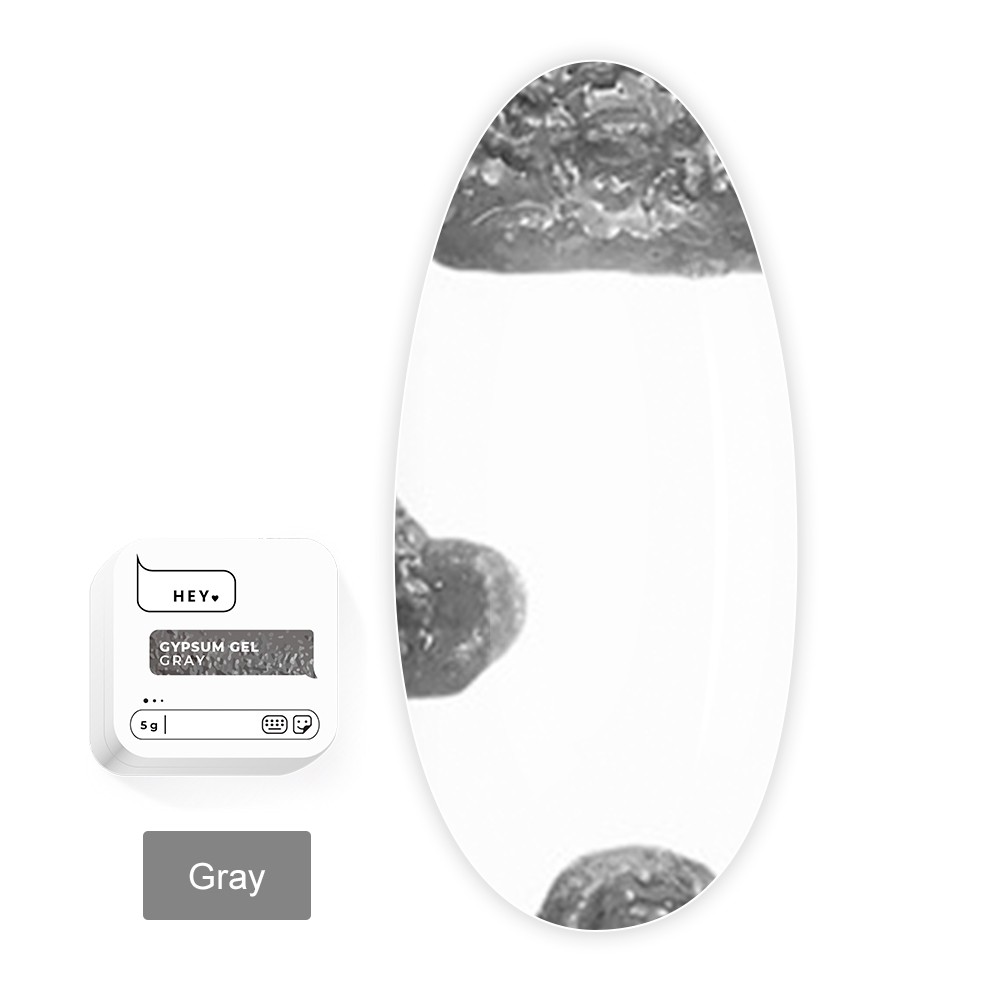 Гель для дизайна ногтей Gypsum gel Gel 5 г (Gray)