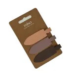 Набор зажимов матовый металл: беж пудра коричневый